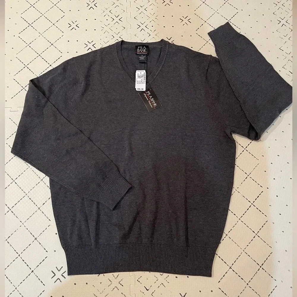 NWT Jos. A Bank Pima Cotton V-neck Sweater‎ medium